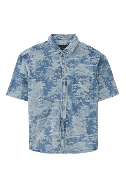 Camouflage Jacquard Denim Shirt